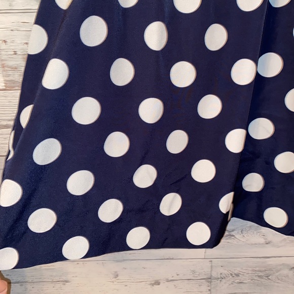 J Crew Navy and White Polka Dot Dress Size 10 - Picture 4 of 11